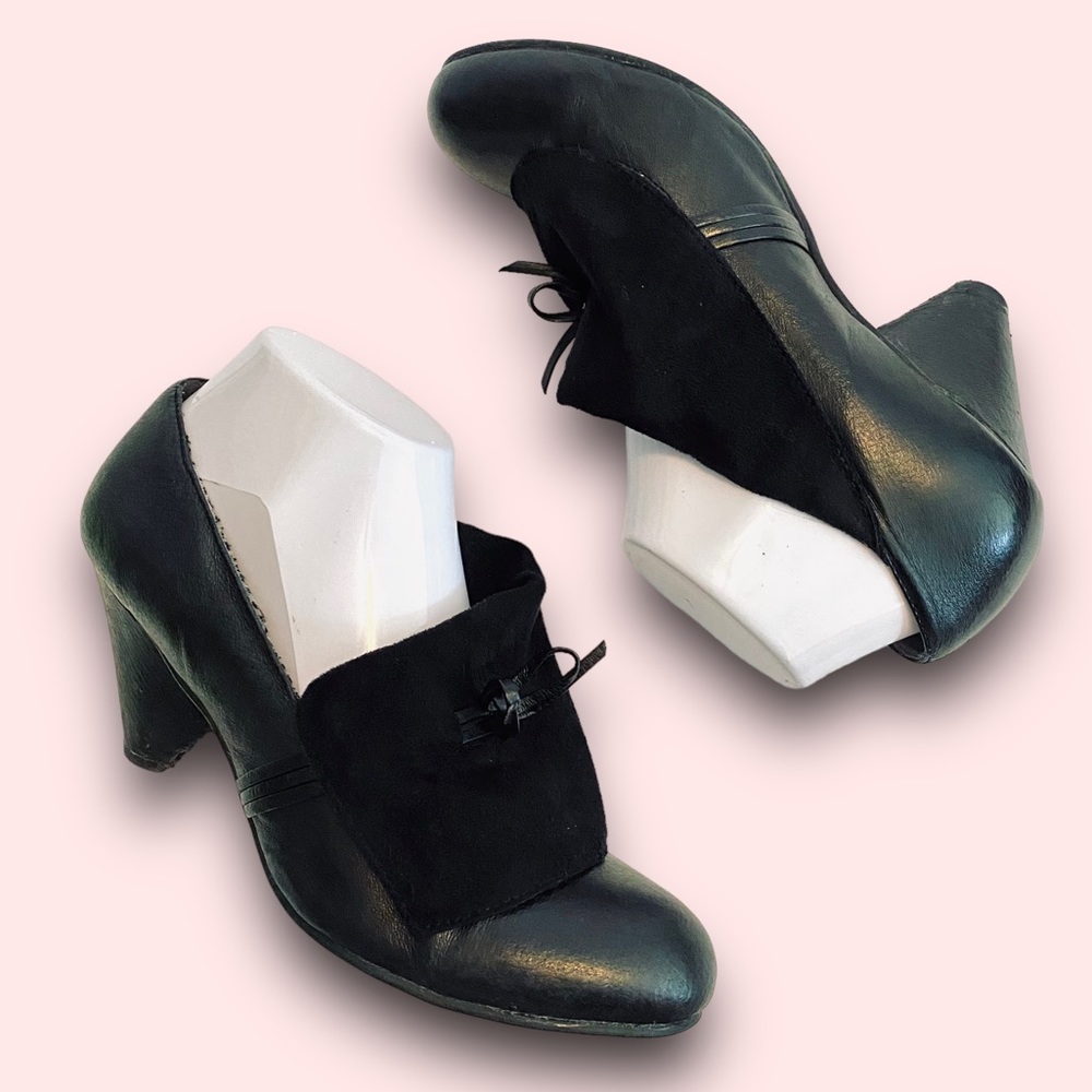 BC Footwear Retro Vintage Inspired Heels Black SZ 8